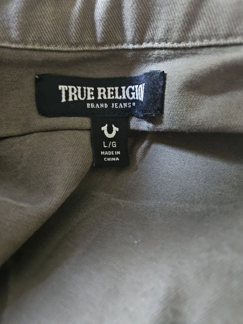 True Religion Olive Green Men's Twill Jacket
